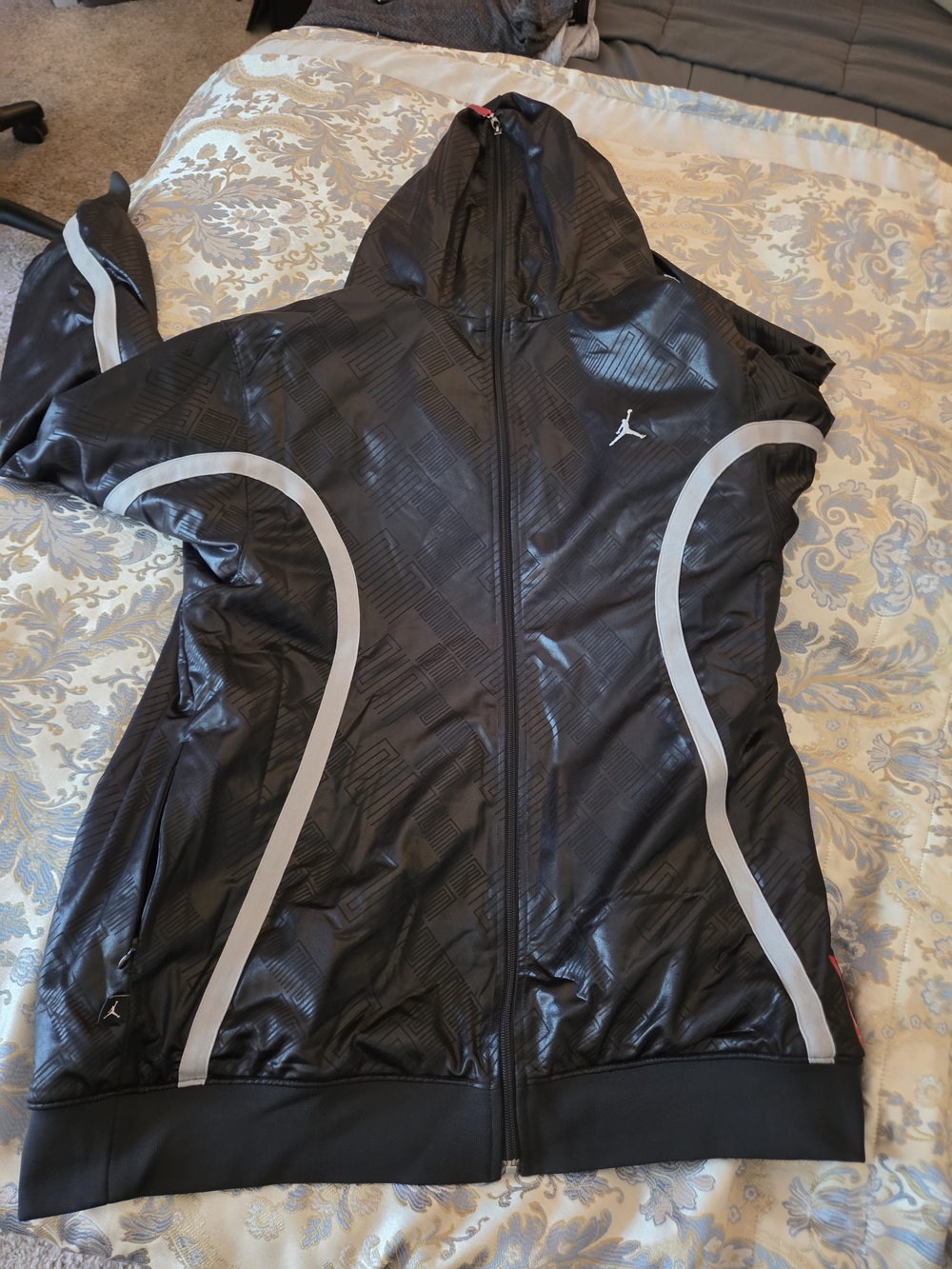 Nike Air Jordan Reversible Jacket Mens Large Black Hooded 4 Jackets in 1 Rare